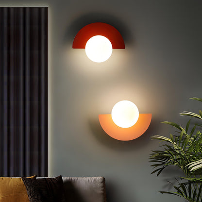 Nordic Wall Sconce Lighting with Semicircular Design & Integrated LED | Minimalist Wall Lamp for Contemporary Spaces