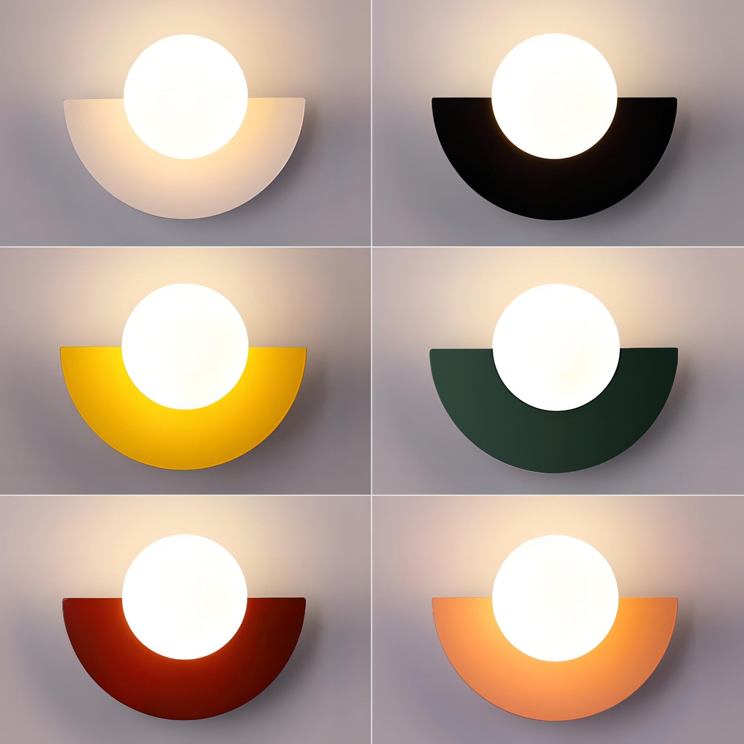 Nordic Wall Sconce Lighting with Semicircular Design & Integrated LED | Minimalist Wall Lamp for Contemporary Spaces