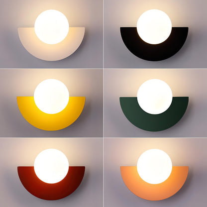 Nordic Wall Sconce Lighting with Semicircular Design & Integrated LED | Minimalist Wall Lamp for Contemporary Spaces