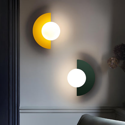 Nordic Wall Sconce Lighting with Semicircular Design & Integrated LED | Minimalist Wall Lamp for Contemporary Spaces