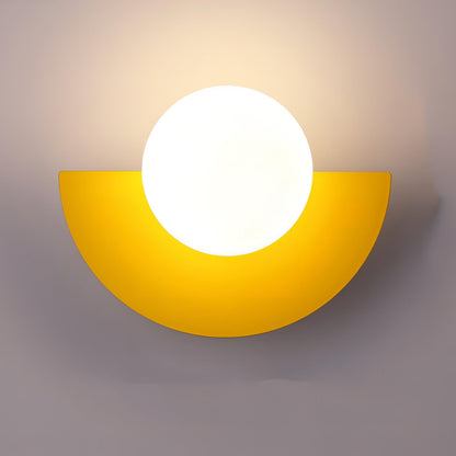 Nordic Wall Sconce Lighting with Semicircular Design & Integrated LED | Minimalist Wall Lamp for Contemporary Spaces