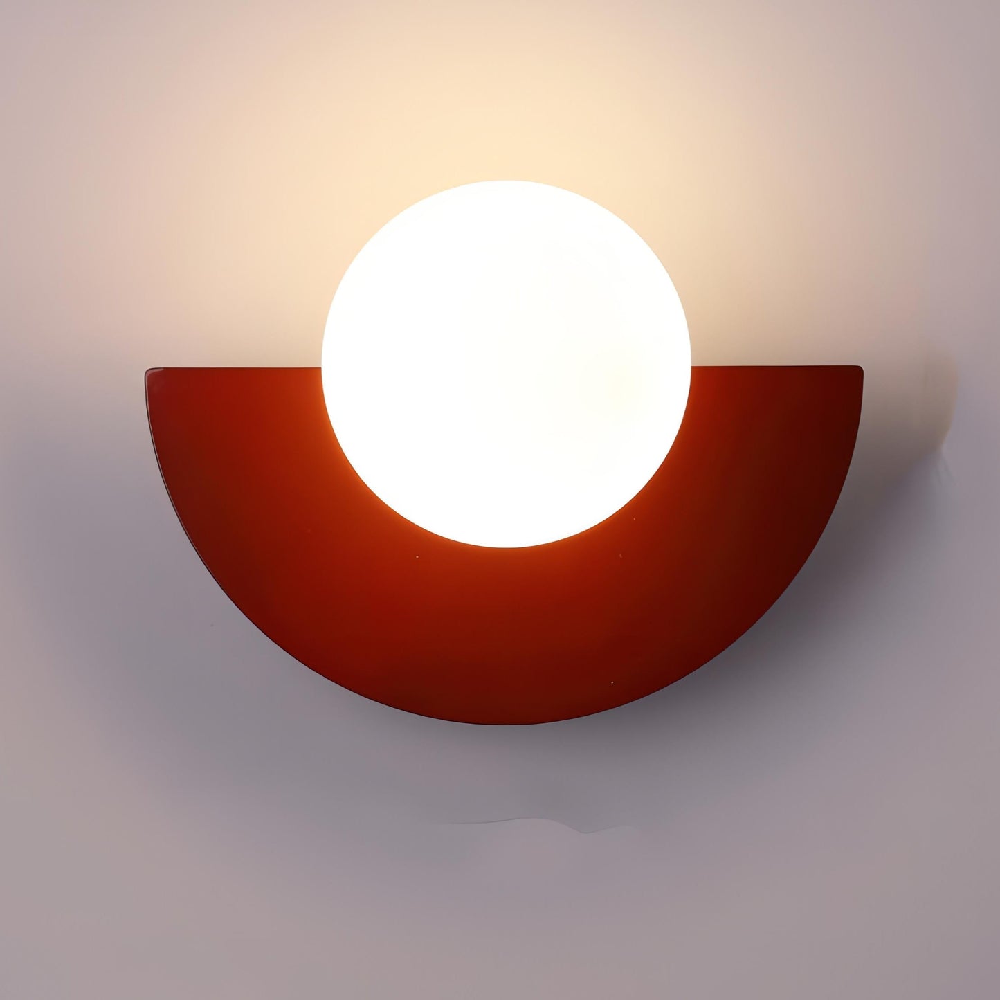 Nordic Wall Sconce Lighting with Semicircular Design & Integrated LED | Minimalist Wall Lamp for Contemporary Spaces