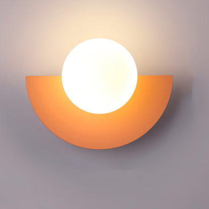 Nordic Wall Sconce Lighting with Semicircular Design & Integrated LED | Minimalist Wall Lamp for Contemporary Spaces