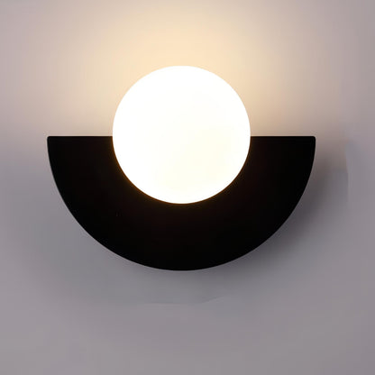 Nordic Wall Sconce Lighting with Semicircular Design & Integrated LED | Minimalist Wall Lamp for Contemporary Spaces