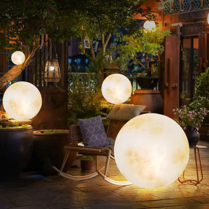 Solar Powered Moon Garden Lamp – Outdoor Decorative LED Light