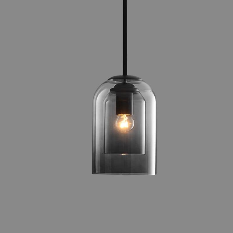 Mid-Century Pendant Lamps with Double Glass