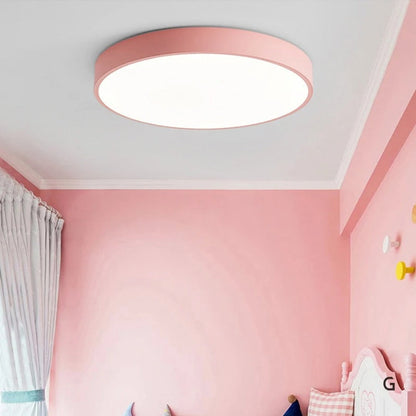 Wooden Circular Ceiling Lamp – Modern Nordic Home Lighting