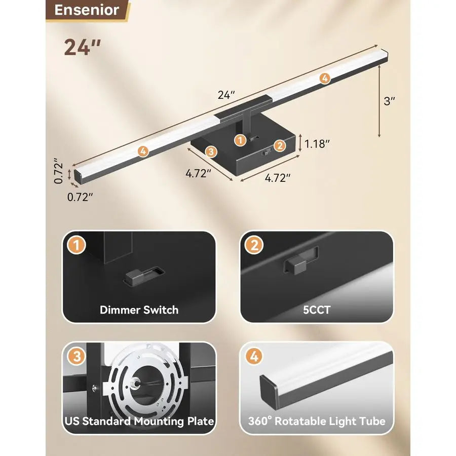 Modern Bathroom Vanity Light 24 inch