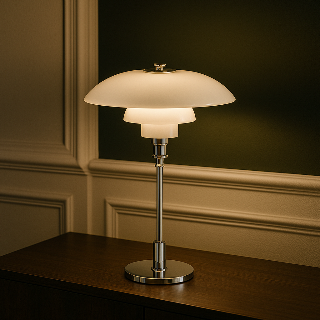 Scandinavian Minimalist Table Lamp with Dimmable LED Light | Modern Design for Cozy Ambiance in Living Room or Bedroom