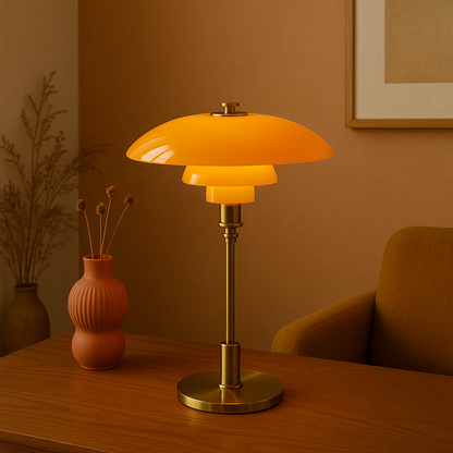 Scandinavian Minimalist Table Lamp with Dimmable LED Light | Modern Design for Cozy Ambiance in Living Room or Bedroom
