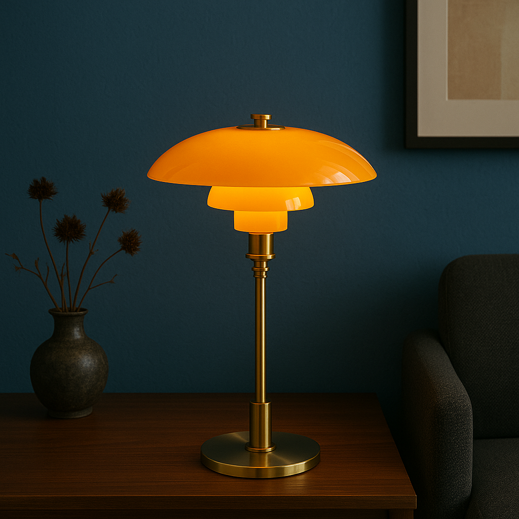 Scandinavian Minimalist Table Lamp with Dimmable LED Light | Modern Design for Cozy Ambiance in Living Room or Bedroom