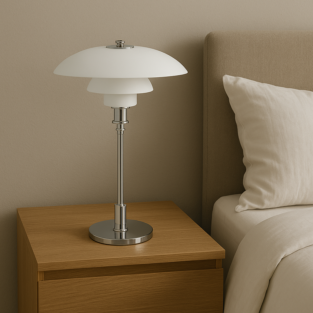 Scandinavian Minimalist Table Lamp with Dimmable LED Light | Modern Design for Cozy Ambiance in Living Room or Bedroom