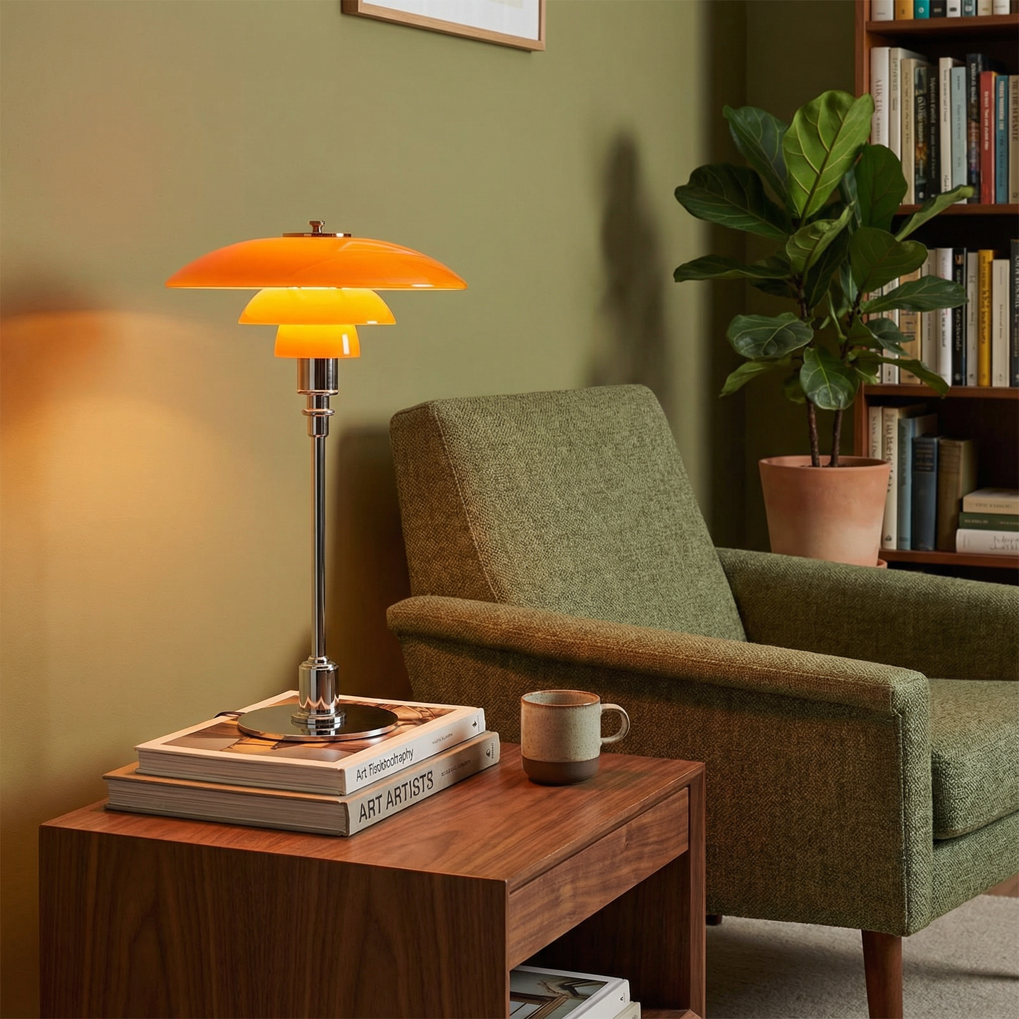 Scandinavian Minimalist Table Lamp with Dimmable LED Light | Modern Design for Cozy Ambiance in Living Room or Bedroom