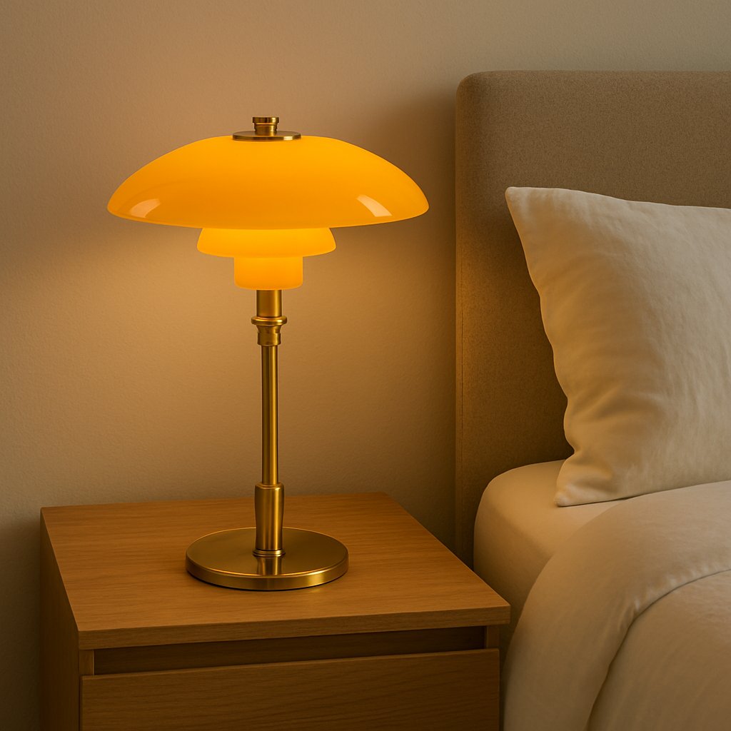 Scandinavian Minimalist Table Lamp with Dimmable LED Light | Modern Design for Cozy Ambiance in Living Room or Bedroom