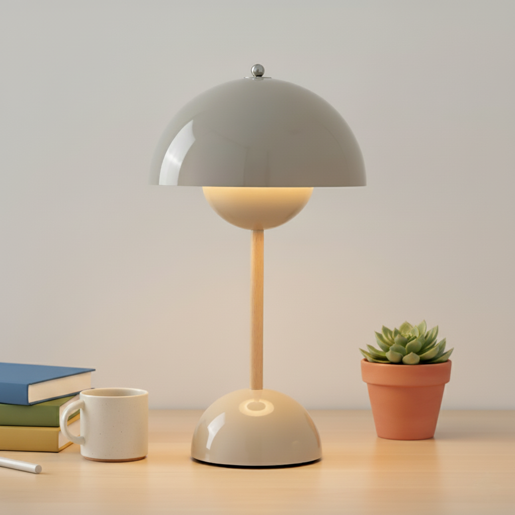 Scandinavian Table Lamp with Dimmable Light | Modern Design for Cozy Bedrooms and Living Rooms