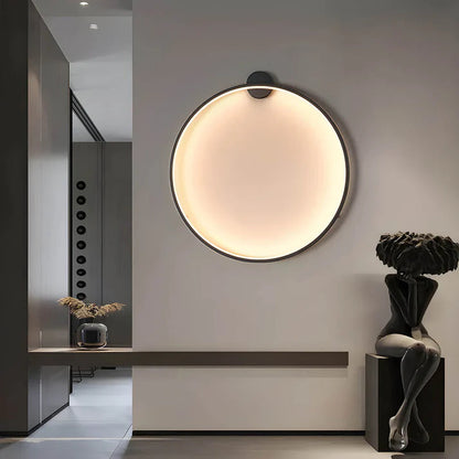 Sculpted Ring Wall Sconce Lighting with Integrated LED Strips | Modern Design for Elegant Ambiance