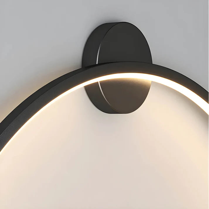 Sculpted Ring Wall Sconce Lighting with Integrated LED Strips | Modern Design for Elegant Ambiance