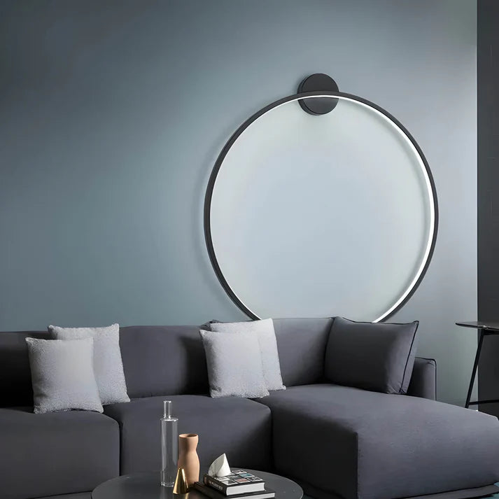 Sculpted Ring Wall Sconce Lighting with Integrated LED Strips | Modern Design for Elegant Ambiance