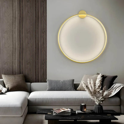 Sculpted Ring Wall Sconce Lighting with Integrated LED Strips | Modern Design for Elegant Ambiance