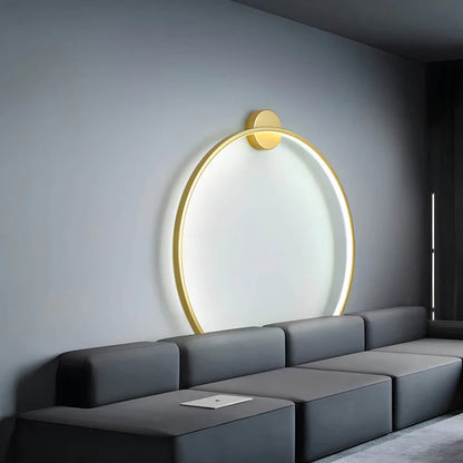 Sculpted Ring Wall Sconce Lighting with Integrated LED Strips | Modern Design for Elegant Ambiance