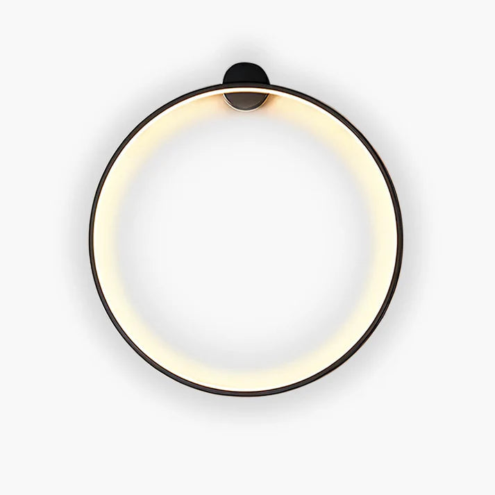 Sculpted Ring Wall Sconce Lighting with Integrated LED Strips | Modern Design for Elegant Ambiance
