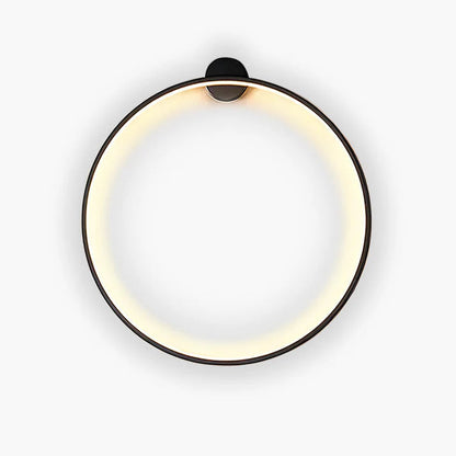 Sculpted Ring Wall Sconce Lighting with Integrated LED Strips | Modern Design for Elegant Ambiance