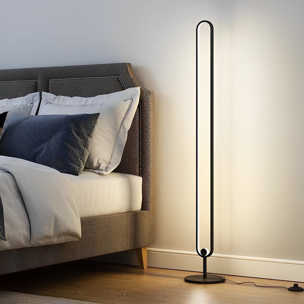 Sculptural LED Floor Lamp | Modern Minimalist Design with Soft Lighting | Stylish Black or Gold Floor Lamps for Living Room