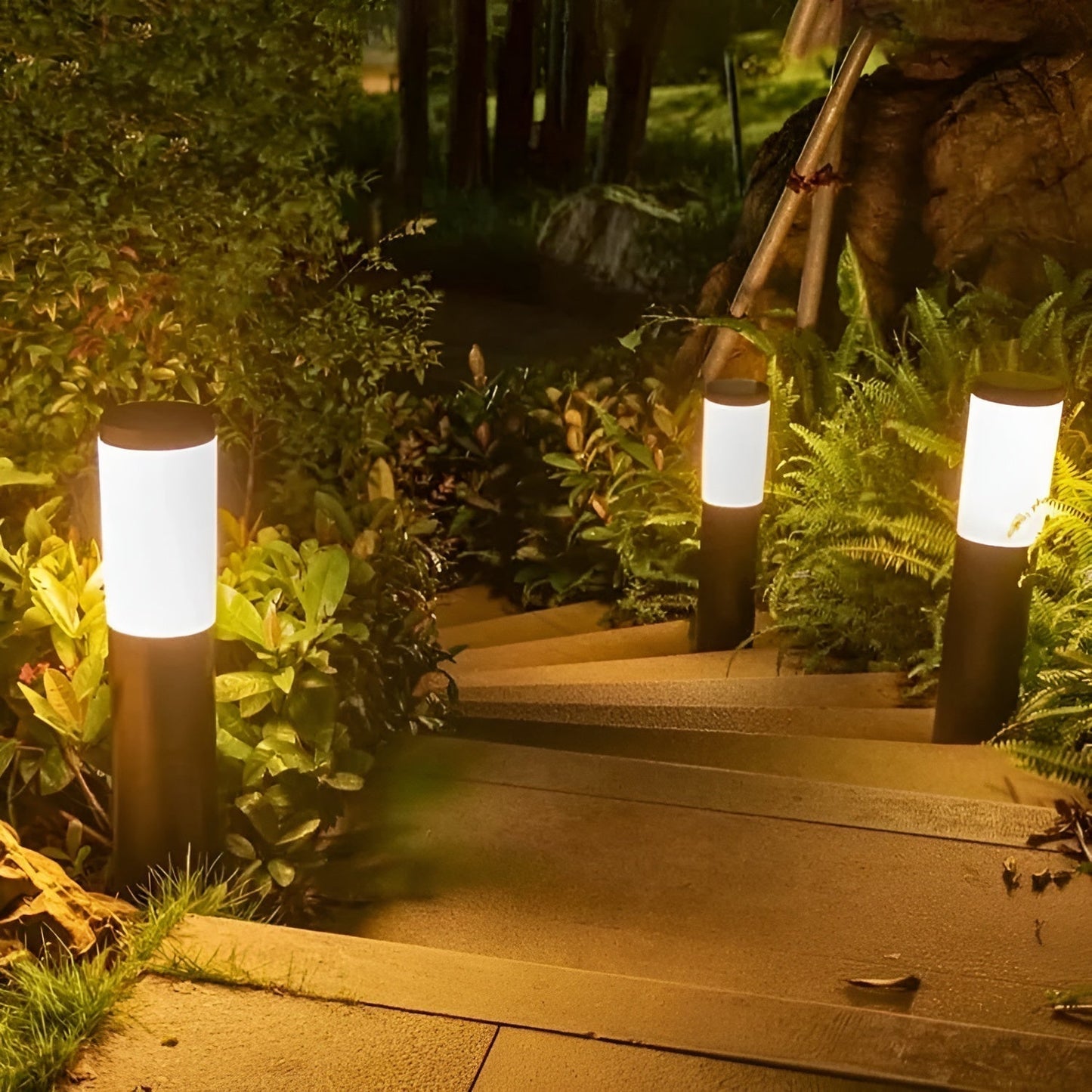 SolarShimmer | Solar Lights Outdoor with Intelligent Sensor | Weatherproof Landscape Lighting for Effortless Illumination