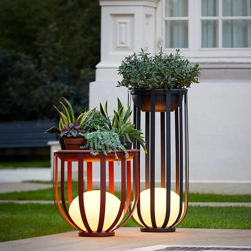 Solar Garden Lights | Outdoor Flower Pot Lamp with Adjustable Brightness | Elegant Illumination for Patios and Gardens