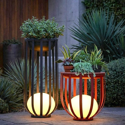 Solar Garden Lights | Outdoor Flower Pot Lamp with Adjustable Brightness | Elegant Illumination for Patios and Gardens