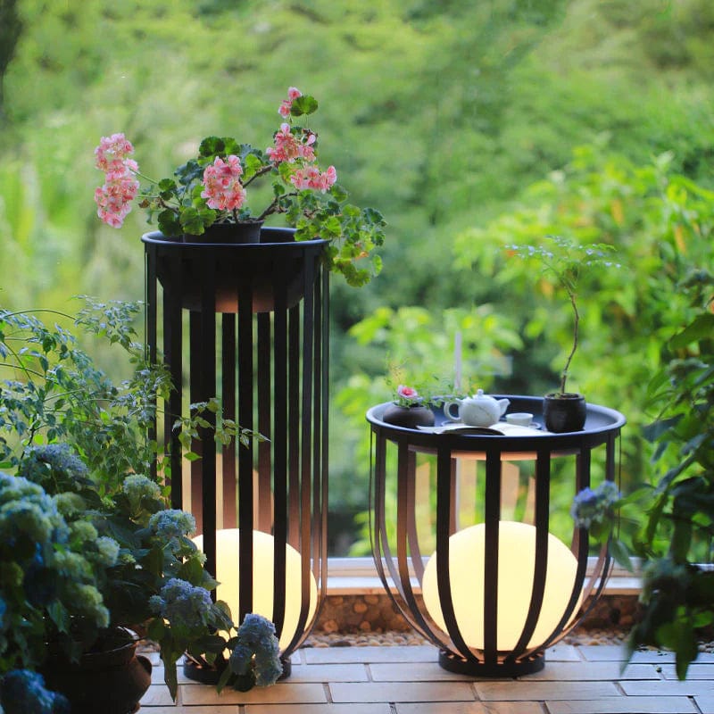 Solar Garden Lights | Outdoor Flower Pot Lamp with Adjustable Brightness | Elegant Illumination for Patios and Gardens