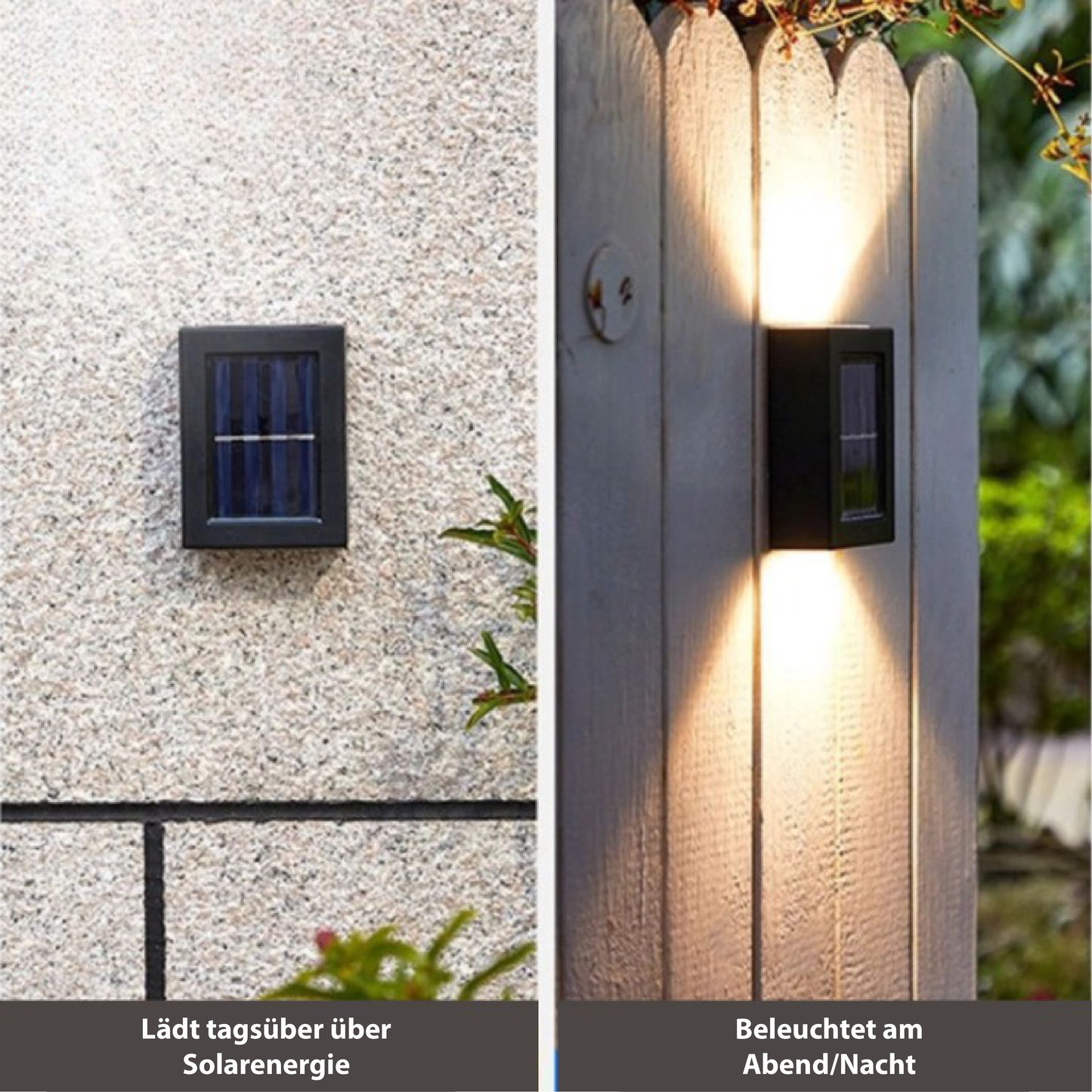 Solar Garden Lights | Wireless LED Wall Lights with Automatic On/Off | Eco-Friendly Outdoor Lighting for Garden Ambiance