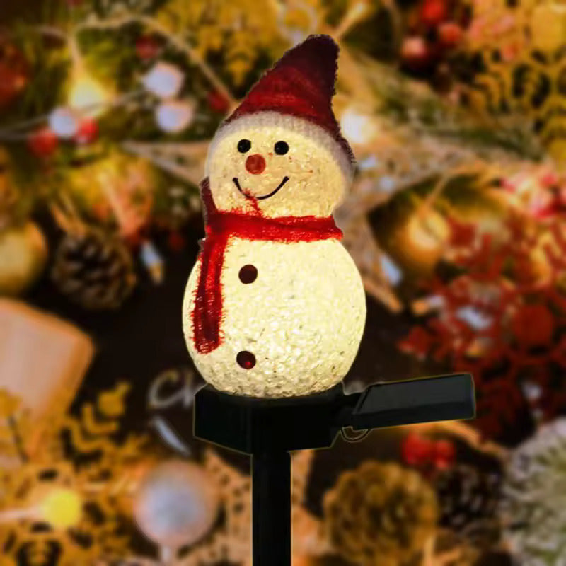 Solar Snowman Garden Light