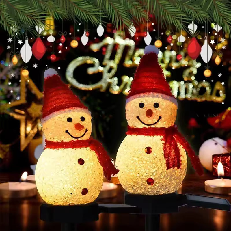 Solar Snowman Garden Light