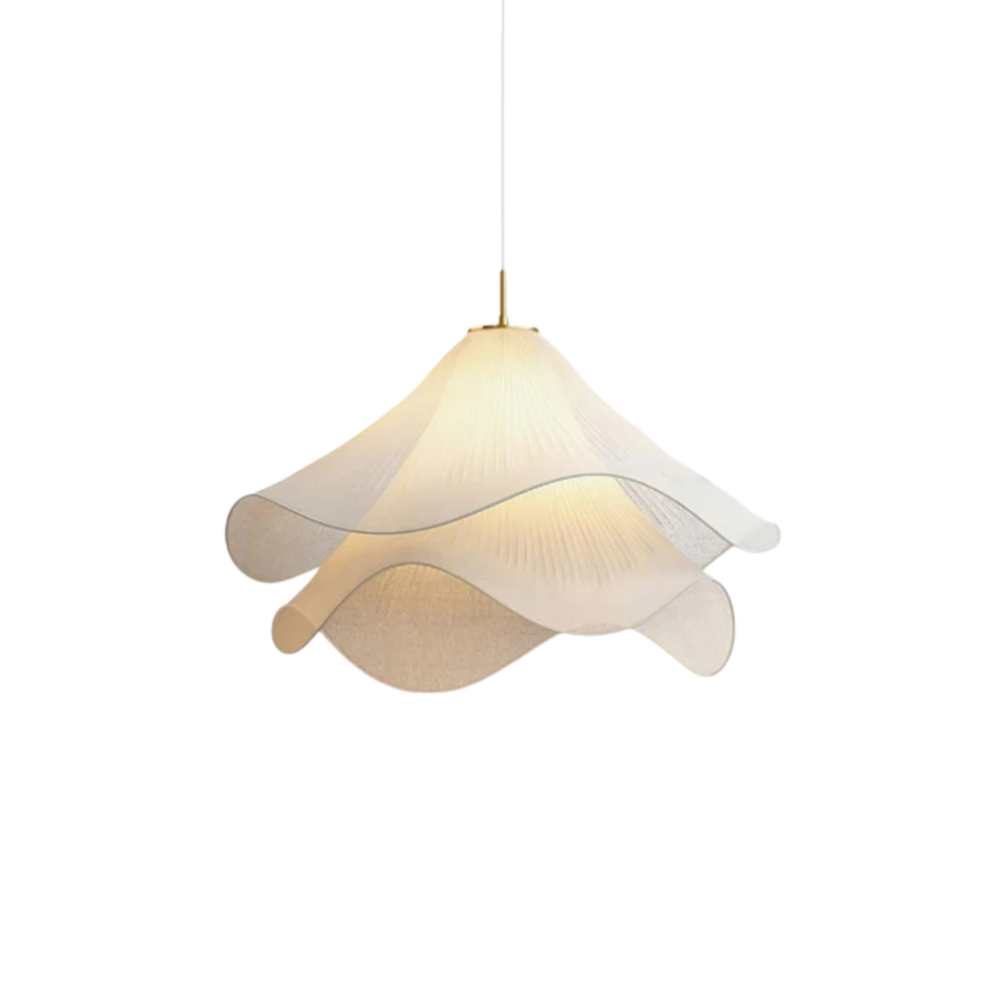 Floral Silk Pendant Light
