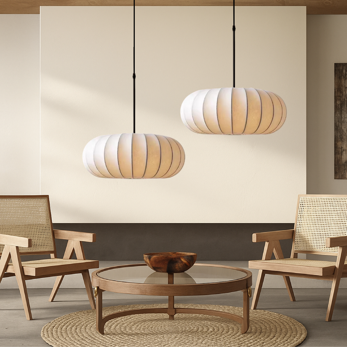 Verona Collection | Kitchen Pendant Lighting with Handcrafted Silk Shade | Adjustable Height for Modern Elegance