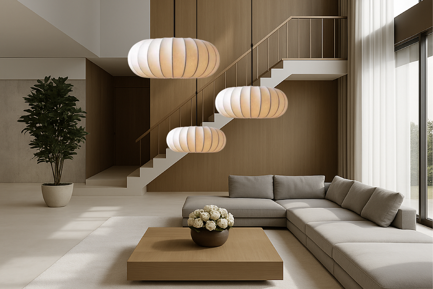 Verona Collection | Kitchen Pendant Lighting with Handcrafted Silk Shade | Adjustable Height for Modern Elegance