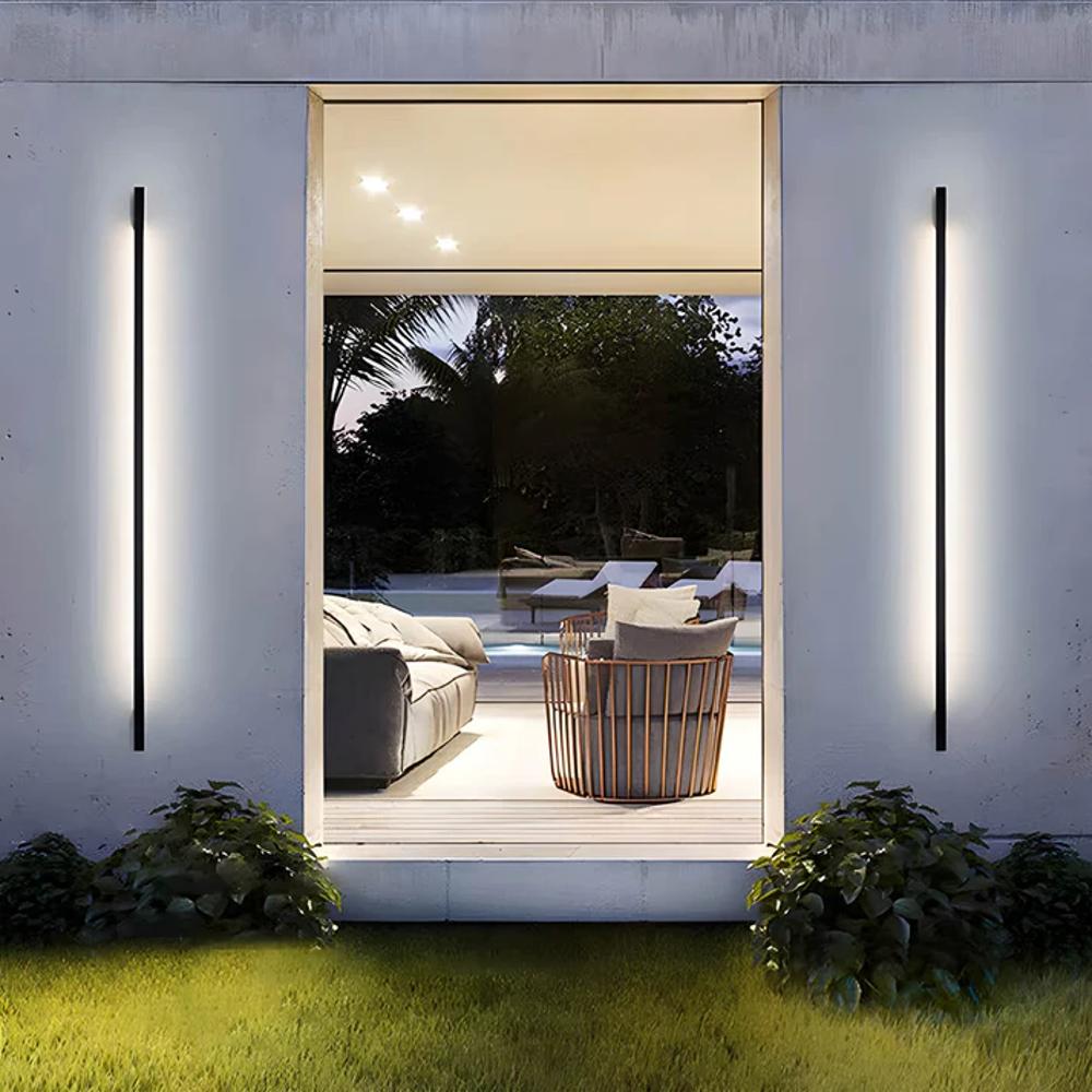 Vionra | Solar Outdoor Wall Lamp with Modern Design & LED Light | Eco-Friendly Illumination for Elegant Exteriors