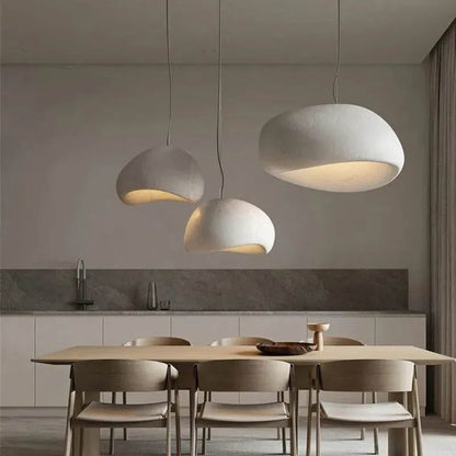Wabi-Sabi Inspired Pendant Light | Adjustable Height for Tranquil Kitchen Lighting
