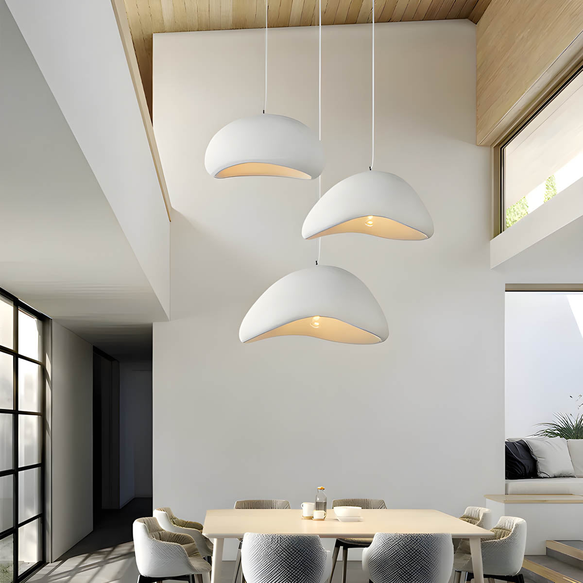 Wabi-Sabi Inspired Pendant Light | Adjustable Height for Tranquil Kitchen Lighting
