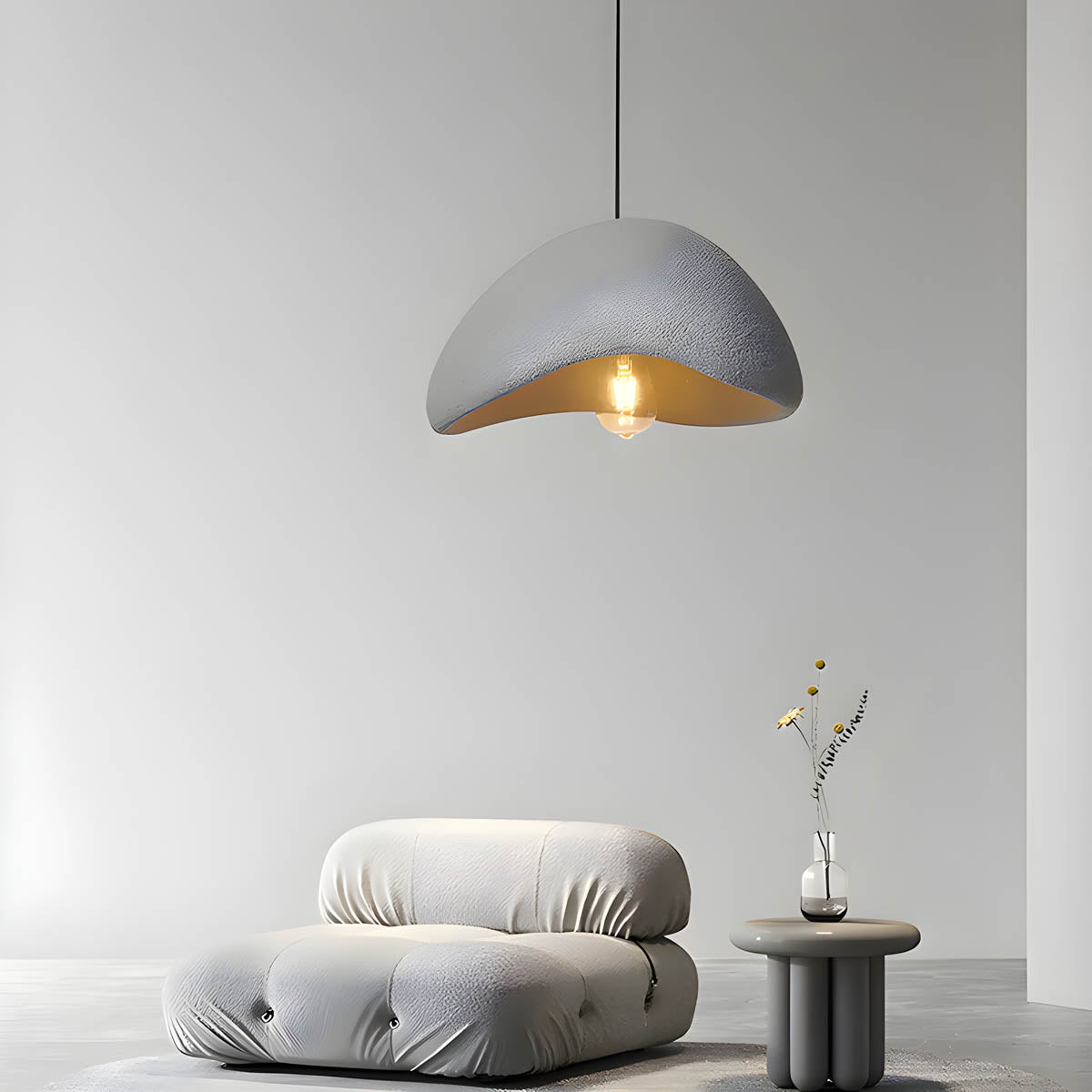 Wabi-Sabi Inspired Pendant Light | Adjustable Height for Tranquil Kitchen Lighting