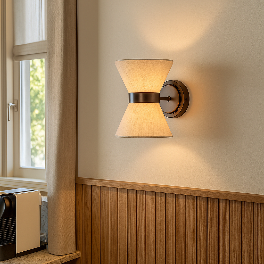 Wabi Sabi Collection | Wall Sconce Light with Asymmetrical Design | Elegant Silk Lighting for Modern Interiors