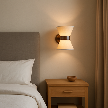 Wabi Sabi Collection | Wall Sconce Light with Asymmetrical Design | Elegant Silk Lighting for Modern Interiors