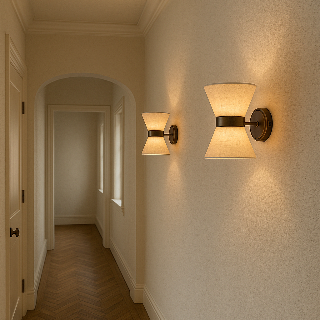 Wabi Sabi Collection | Wall Sconce Light with Asymmetrical Design | Elegant Silk Lighting for Modern Interiors