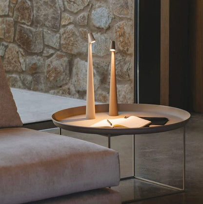 Wireless LED Table Lamp | Nordic Minimalist Design with Rechargeable Battery | Cordless Indoor Lighting