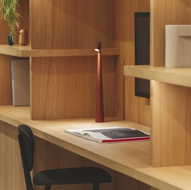 Wireless LED Table Lamp | Nordic Minimalist Design with Rechargeable Battery | Cordless Indoor Lighting