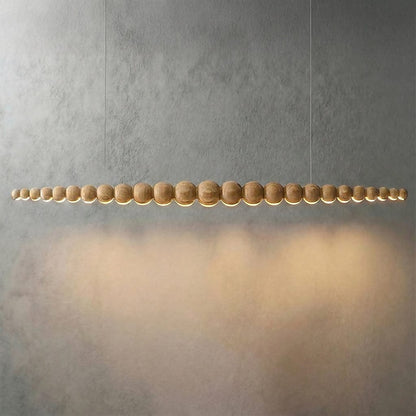 Wooden Beads Chandelier Light | Rustic Design with Soft Lighting | Elegant Home Decor for Dining Room
