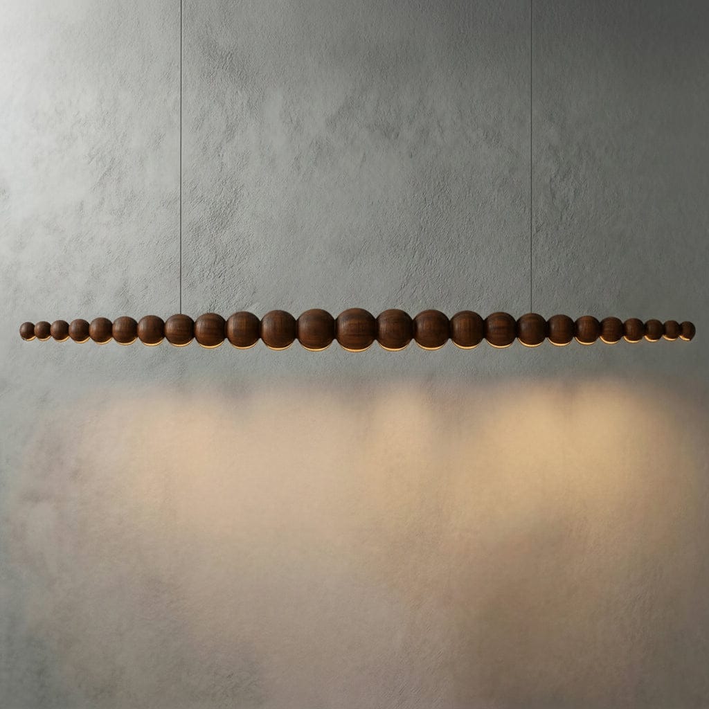 Wooden Beads Chandelier Light | Rustic Design with Soft Lighting | Elegant Home Decor for Dining Room