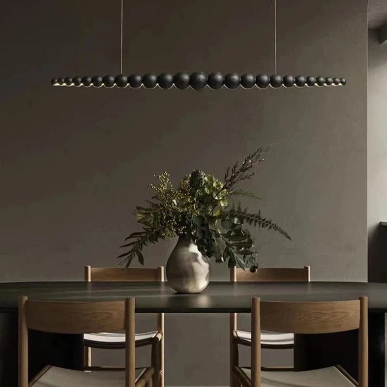 Wooden Beads Chandelier Light | Rustic Design with Soft Lighting | Elegant Home Decor for Dining Room