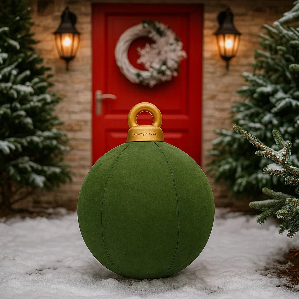 Large Velvet Inflatable Christmas Ball